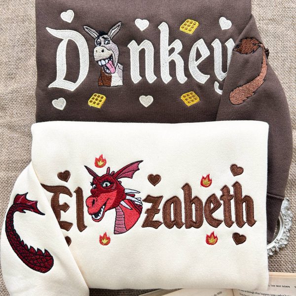 DONKEY & ELIZABETH Couple Embroidered – SHREK