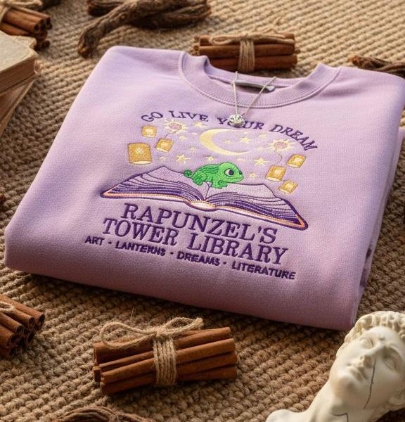 PRINCESS TOWER LIBRARY Embroidered – TANGLED