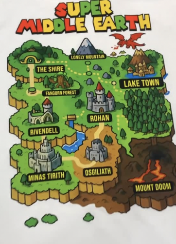 SUPER MIDDLE EARTH Tee- LORD OF THE RINGS photo review