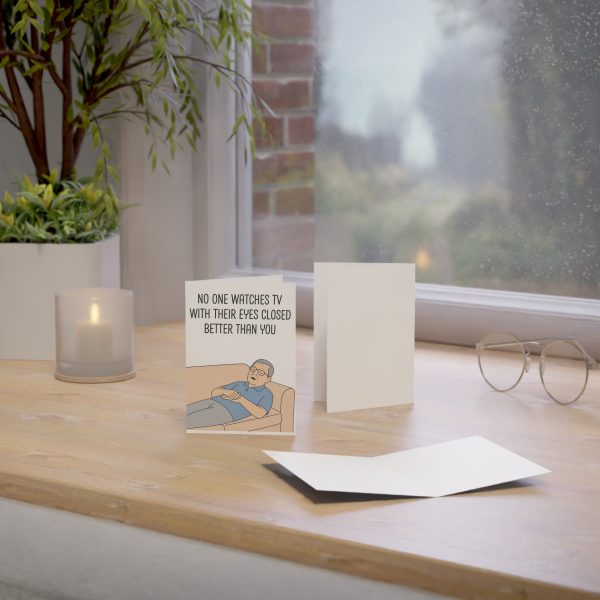 WATCHES TV FATHER’S DAY Greeting Card