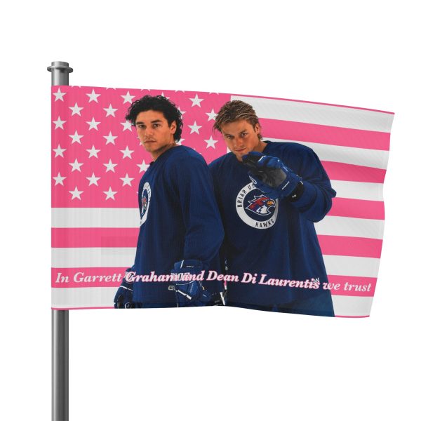 GRAHAM AND LAURENTIS WE TRUST PINK NATION Flag- OFF CAMPUS