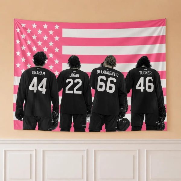 HOCKEY TEAM BRIAR PINK NATION Flag- OFF CAMPUS