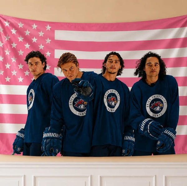 BRIAR UNIVERSITY HOCKEY PINK NATION Flag- OFF CAMPUS