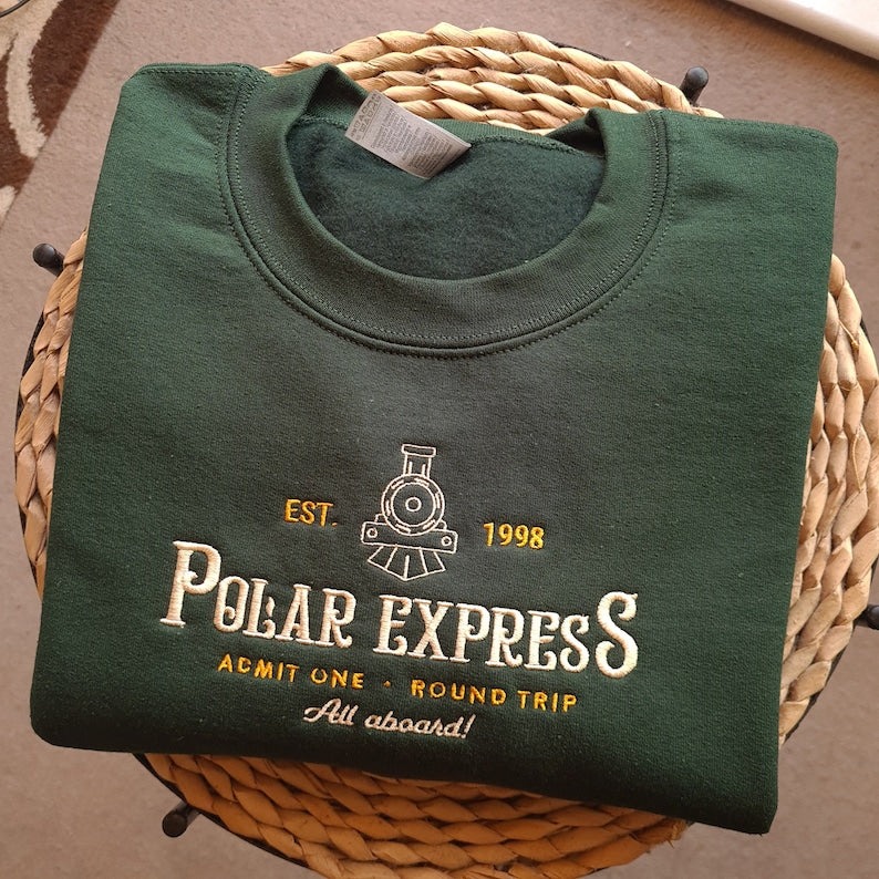 ALL ABOARD Christmas Embroidery – THE POLAR EXPRESS ALL ABOARD Christmas Embroidery – THE POLAR EXPRESS