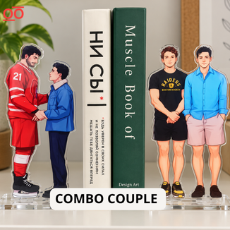 COUPLE HOCKEY Standee- HEATED RIVALRY COUPLE HOCKEY Standee- HEATED RIVALRY