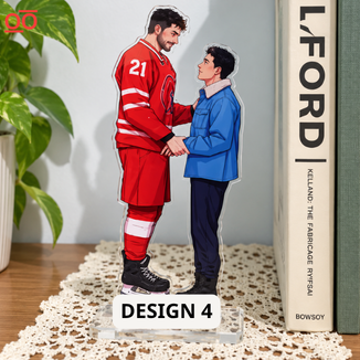 COUPLE HOCKEY Standee- HEATED RIVALRY COUPLE HOCKEY Standee- HEATED RIVALRY
