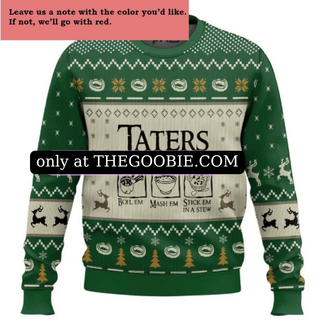TATERS POTATOES UGLY SWEATER- LORD OF THE RINGS TATERS POTATOES UGLY SWEATER- LORD OF THE RINGS